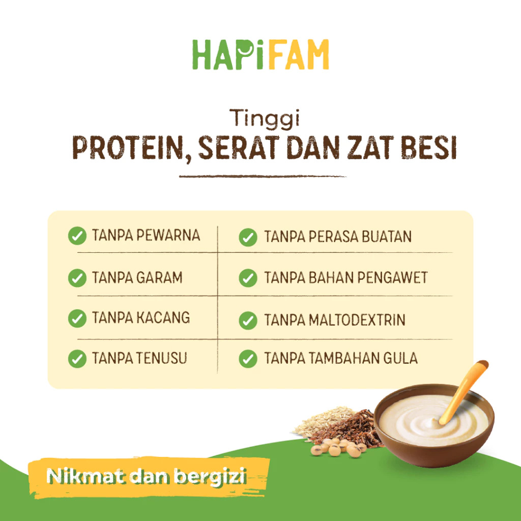 HAPIFAM HAPIHEROS Natural Baby Cereal Bubur Bayi MPASI
