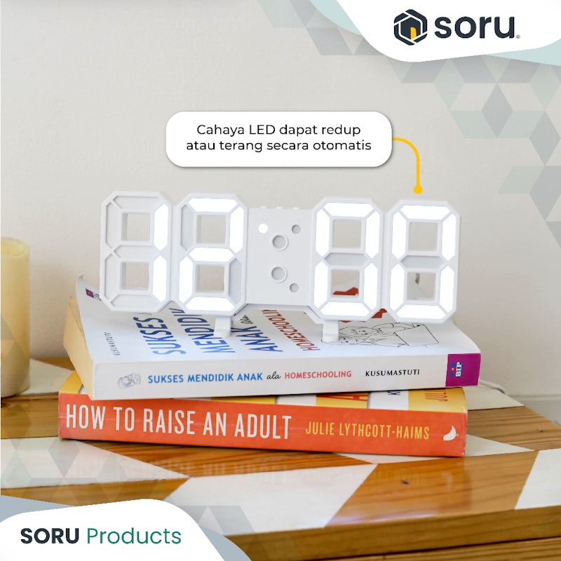 SORU Jam Meja Dinding Digital LED Clock 4