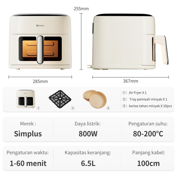 Simplus Teknologi Inovasi Simplus Air Fryer  KQZG002