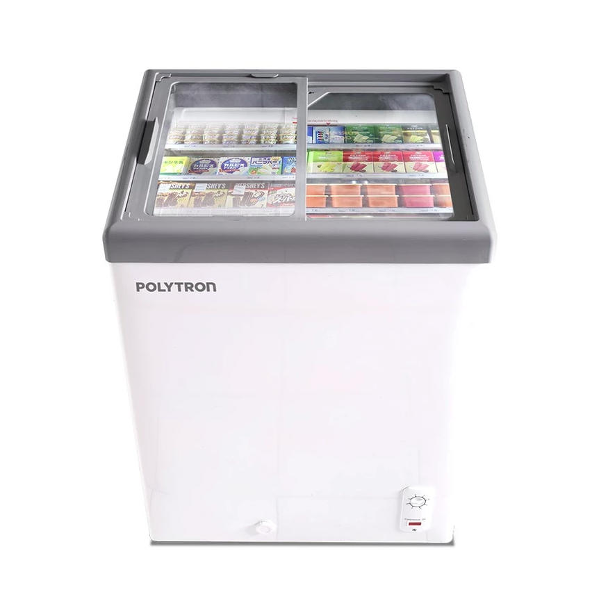 POLYTRON Chest Freezer Sliding Glass  ｜ PCF 129