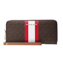 Large Logo Stripe Continental Wallet