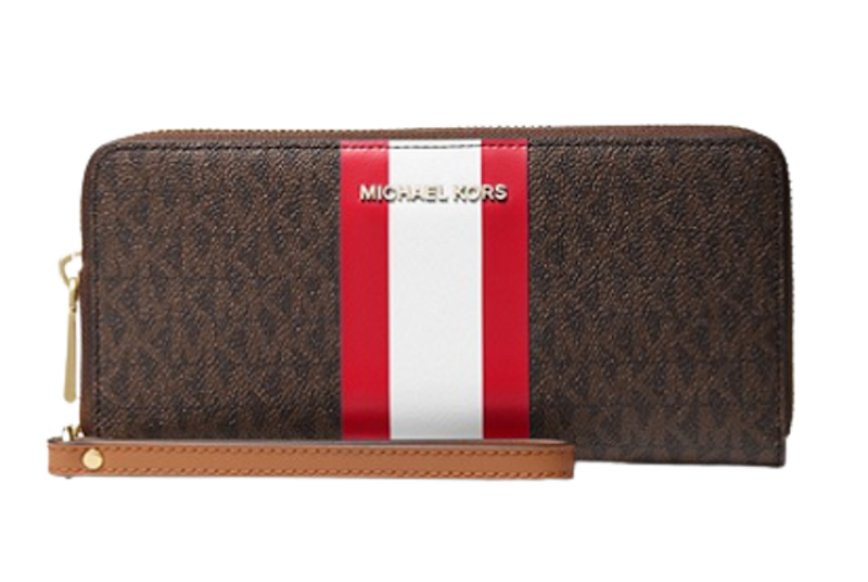 Large Logo Stripe Continental Wallet 1