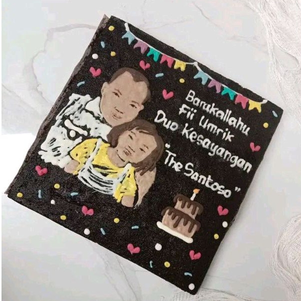 Brownies Coklat Lukis Wajah