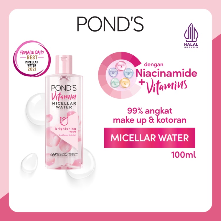 Unilever Pond's Brightening Rose Micellar Water 