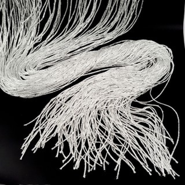  Tirai Benang Putih Glitter