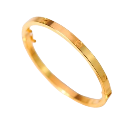 Gadjah  Gelang Emas Anak Bulat Pipih