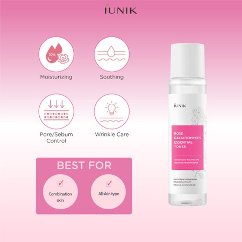 IUNIK Rose Galactomyces Essential Toner 4