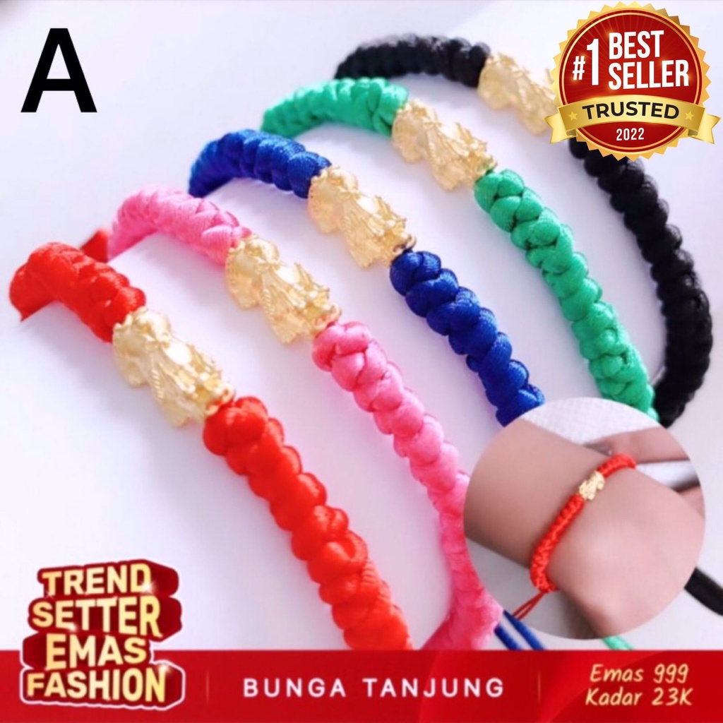 Bunga Tanjung Gelang Tali Pixiu Charm Dragon