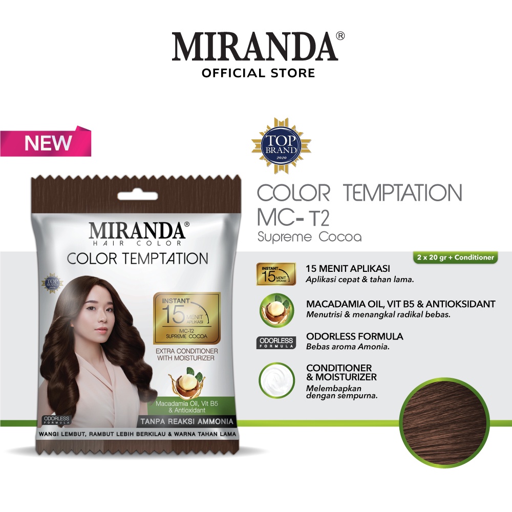 Miranda Hair Color Temptation Supreme Cocoa MCT2 