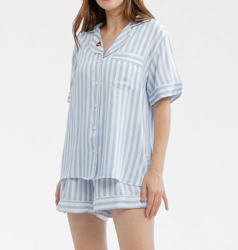 Piyama Untuk Indonesia Lazy Pajamas® Classic Play Pajamas Set Blue Stripes 