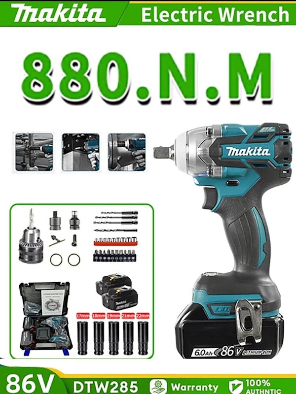 Makita Cordless Impact Wrench 880 Nm 5