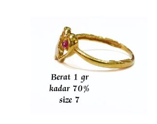 Wan Jewellery Cincin Anak Emas Asli 17K