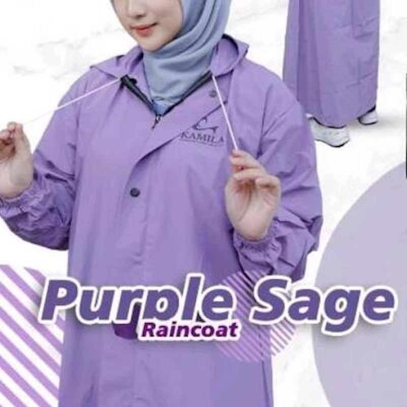 Kamila Jas Hujan Wanita Model Gamis Limited Edition 2