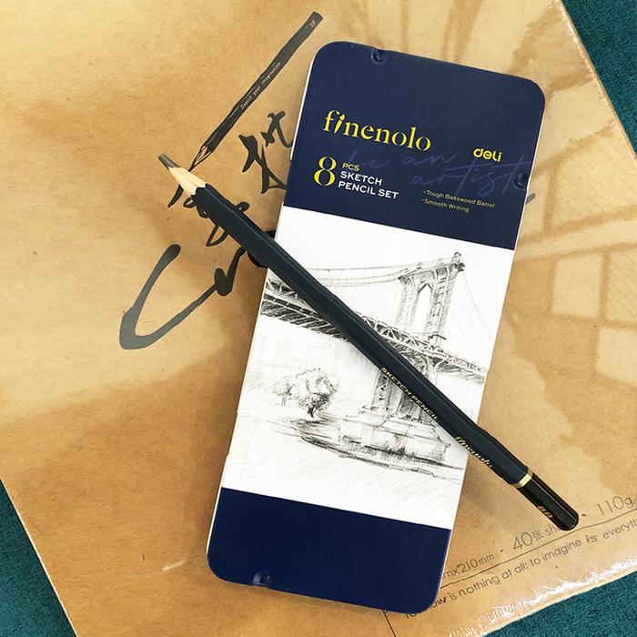 Deli 8 Pcs Sketch Pencil Set 2