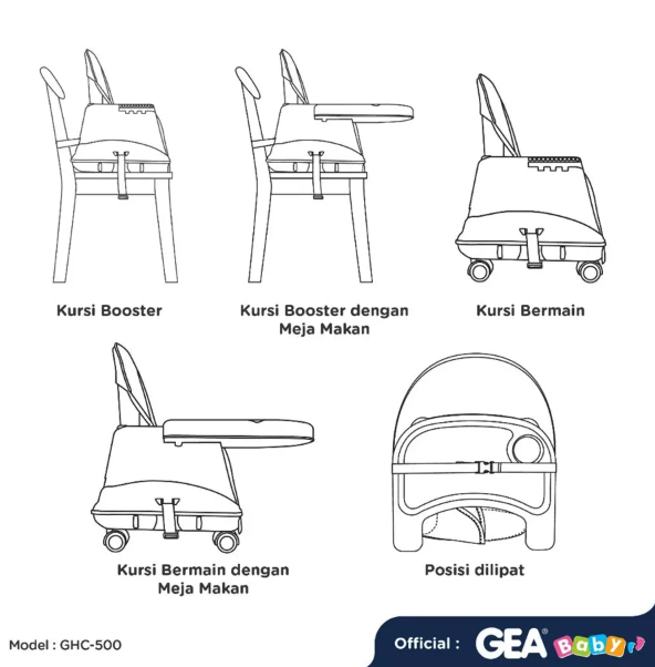 Royal Mitra Pratama GEA Baby Wonder High Chair & Booster  GHC-500 