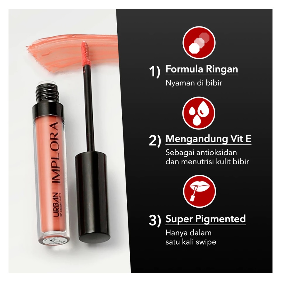 Implora Sukses Abadi Implora Urban Lip Cream Matte 20 Red Gala