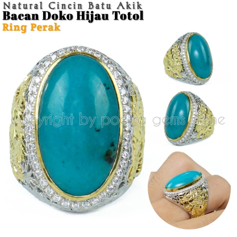 Cincin Natural Bacan Doko Hijau Totol 4