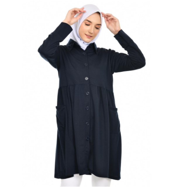 Moana Double Pocket Tunic Navy 2