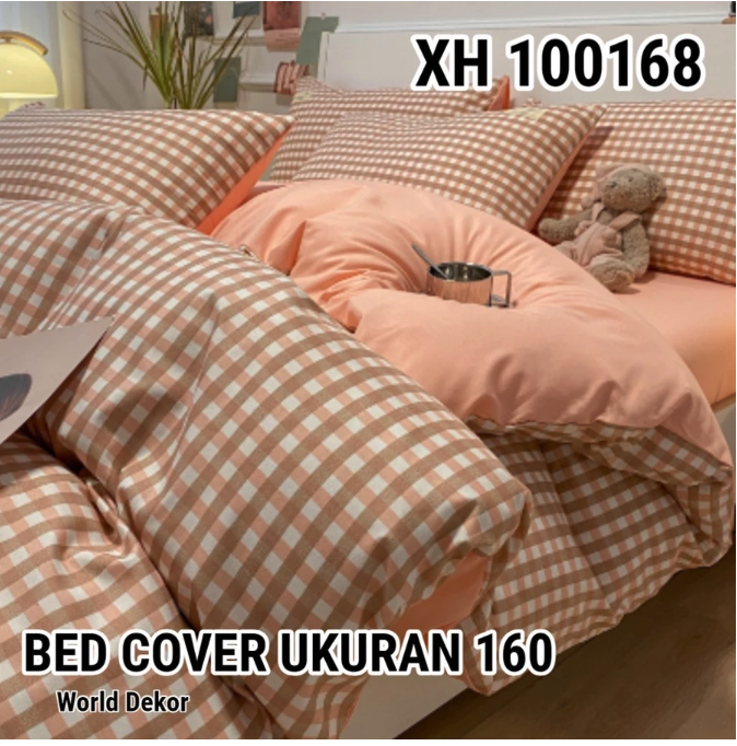  DTG Bedcover Kombinasi Motif Kotak