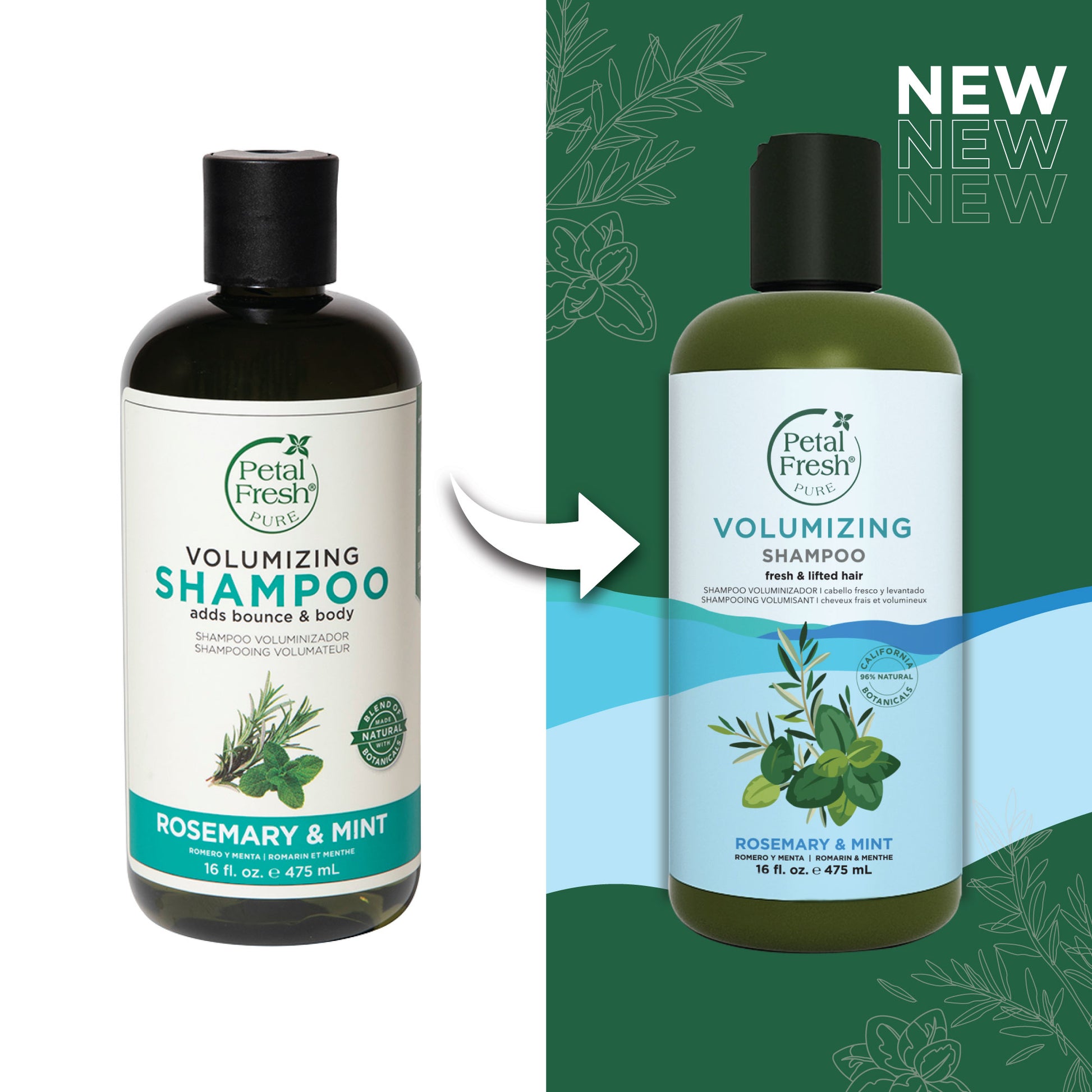 Petal Fresh Pure Volumizing Shampoo with Rosemary and Mint 3