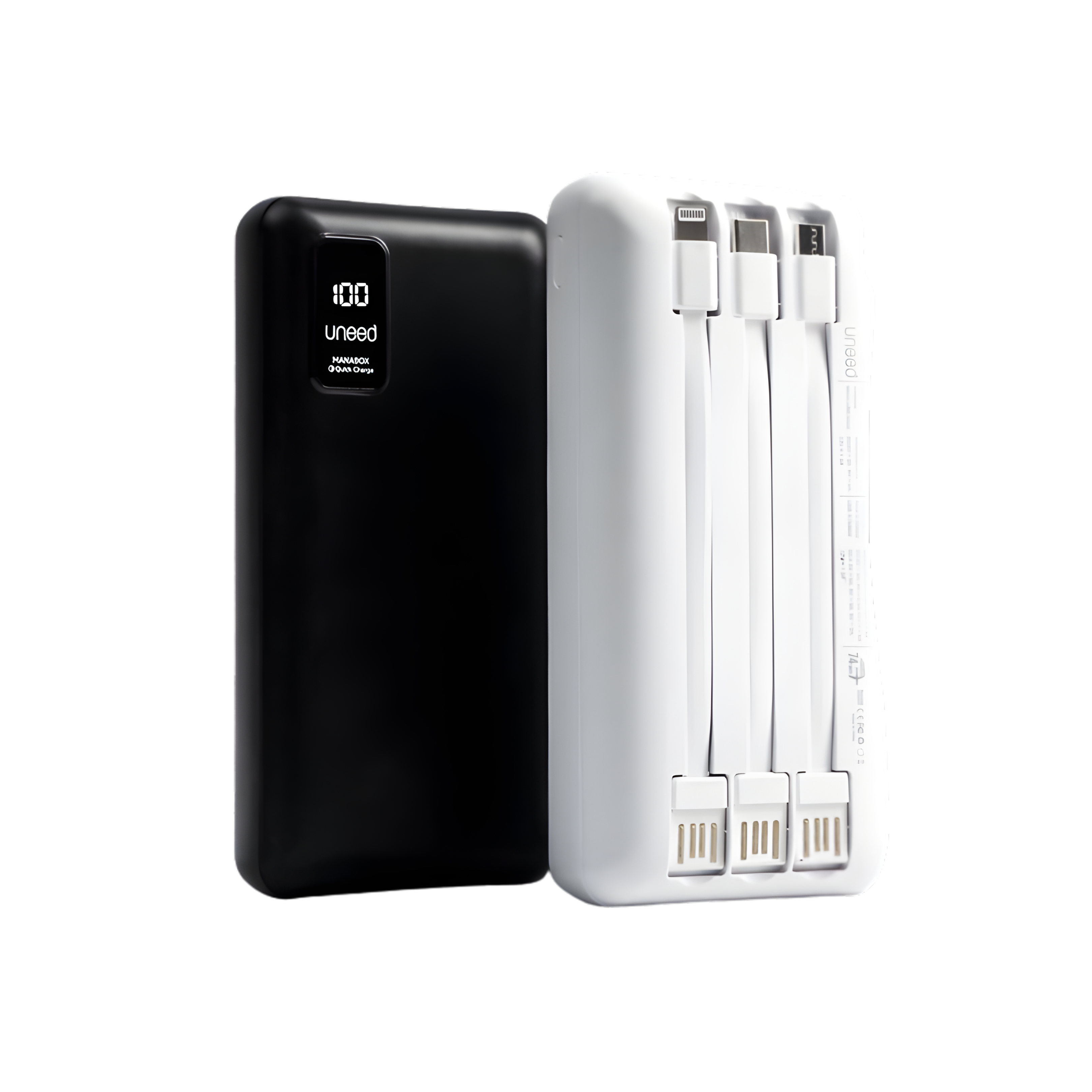 UNEED Manabox Series Built-in Cable Powerbank VOOC-QC-PD 20.000 mAh ｜ UPB611.2F
