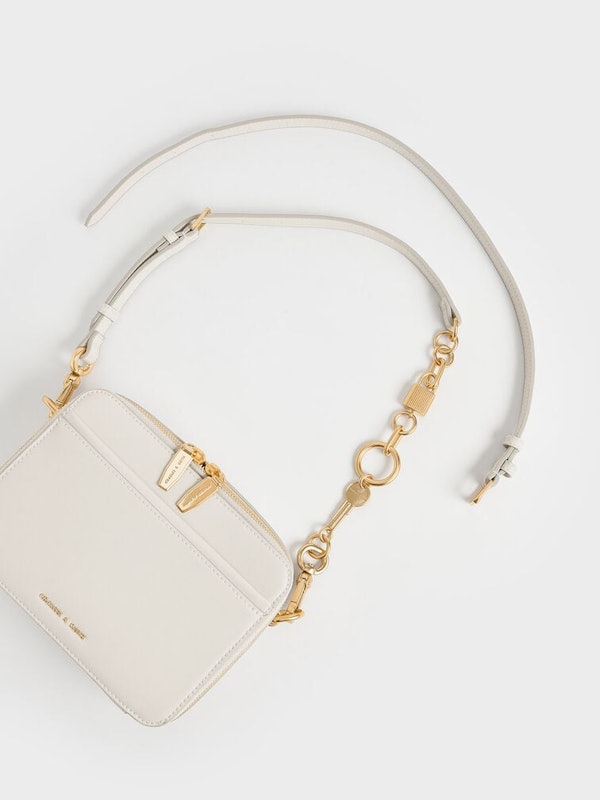 Tas Selempang Chunky Chain Handle Two-Way Zip 2