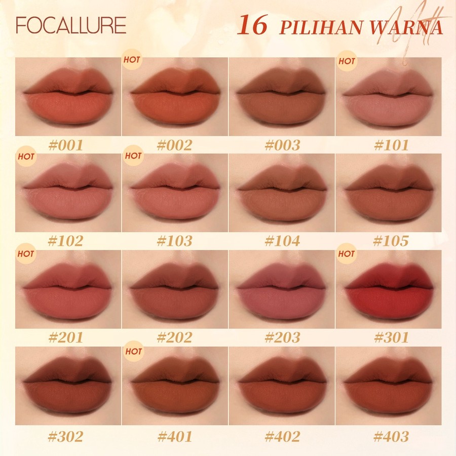 FCL Internasional Indonesia FOCALLURE #JasmineMeetsRose Matte Lipstick 002 Orange