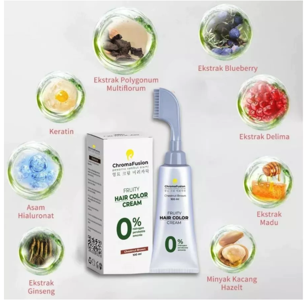  ChromaFusion Fruity Hair Color Cream Dark Brown