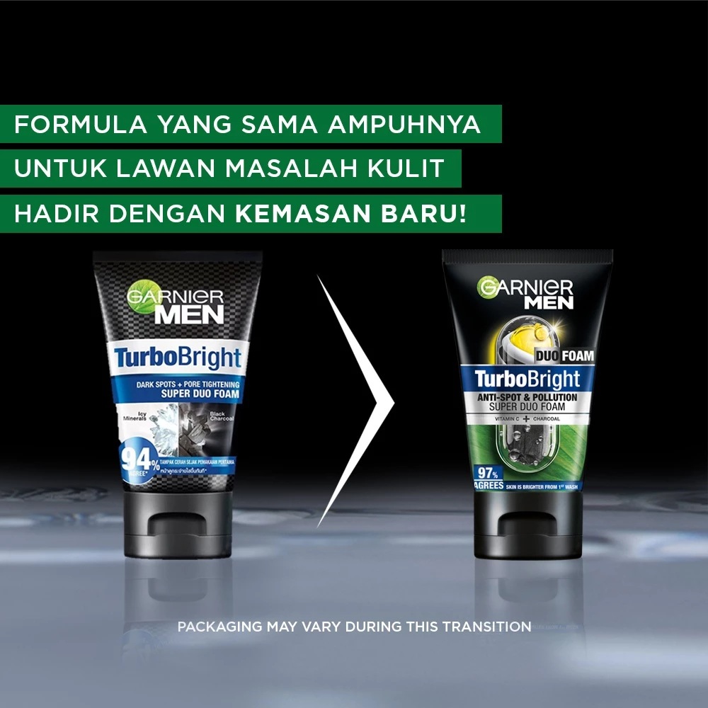 Loreal Indonesia Garnier Men Turbo Bright Super Duo Foam