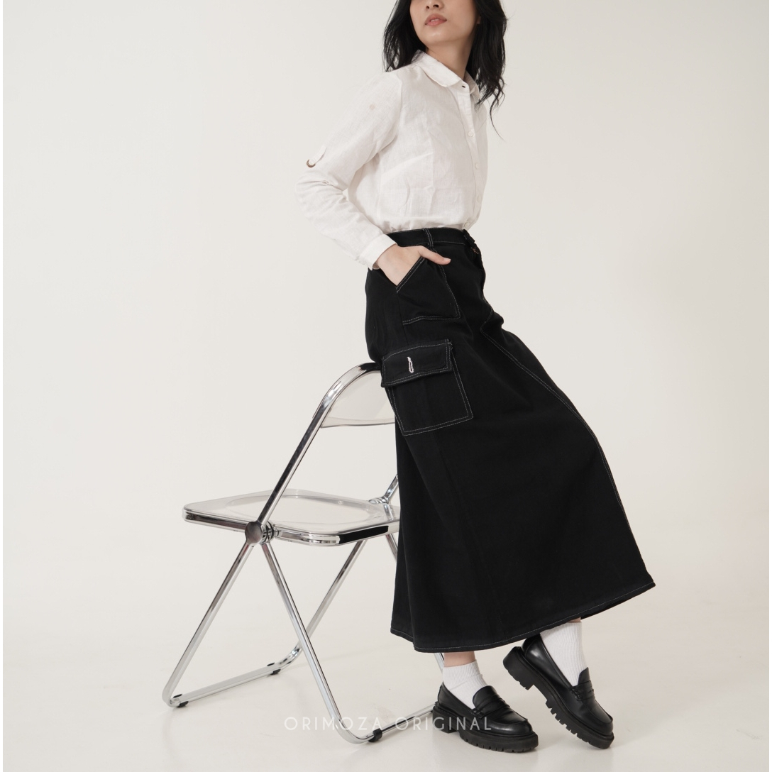 Cargo Skirt List Jeans