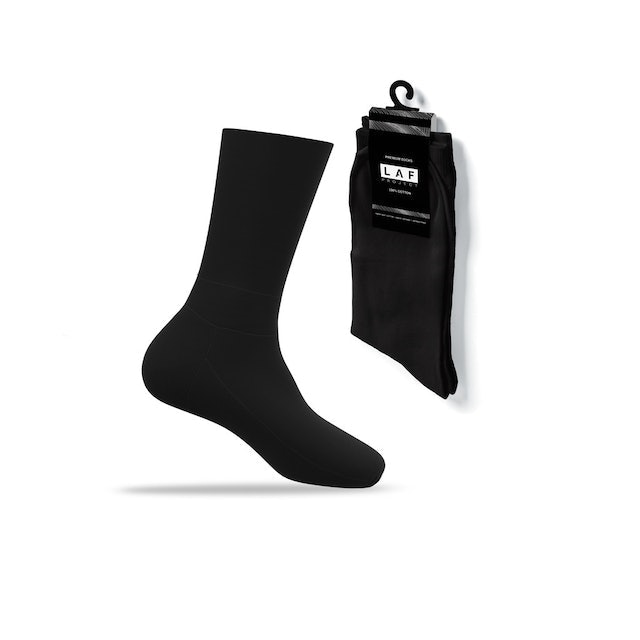 LAF Project Kaos Kaki Hitam Polos Kerja 