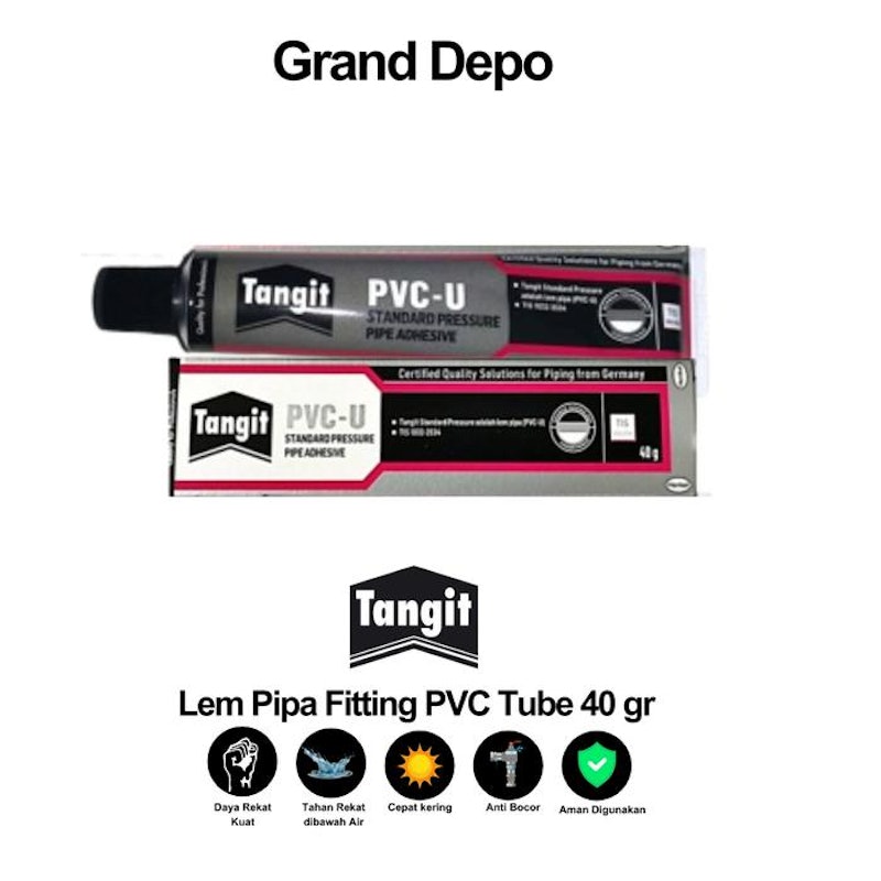 Tangit PVC-U Standard Pressure Pipe Adhesive 40 gr 4