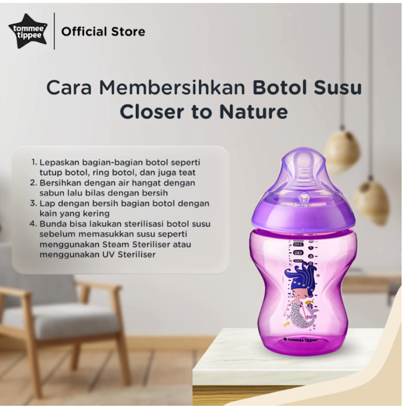 Tommee Tippee Closer to Nature PP Bottle Purple 4
