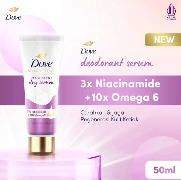 Unilever Indonesia Dove Deodorant Dry Serum Even Tone & Pore Smoothener