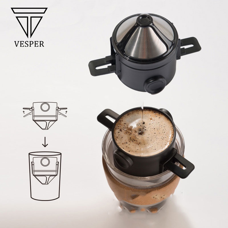 Vesper Filter Stainless Portable Double Mesh