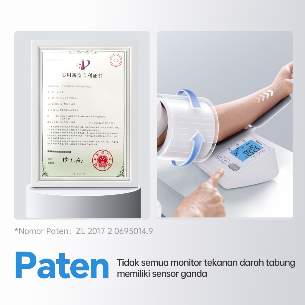 Sinocare Automatic Upper Arm Blood Pressure Monitor BA-820