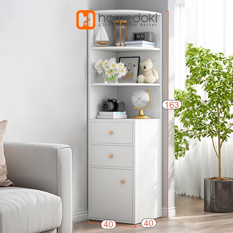 Homedoki  Rak Sudut Kayu Serbaguna  HD079