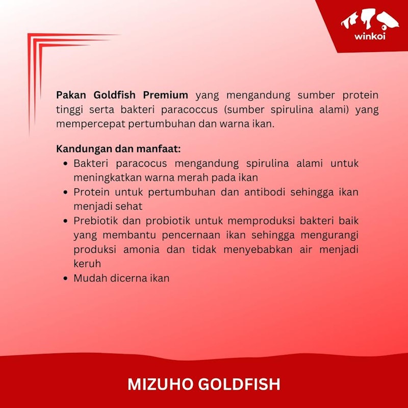Mizuho Utukushi High Quality Goldfish Food Sinking 3