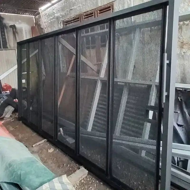 Pintu Pagar Besi Minimalis Motif Perforated 4