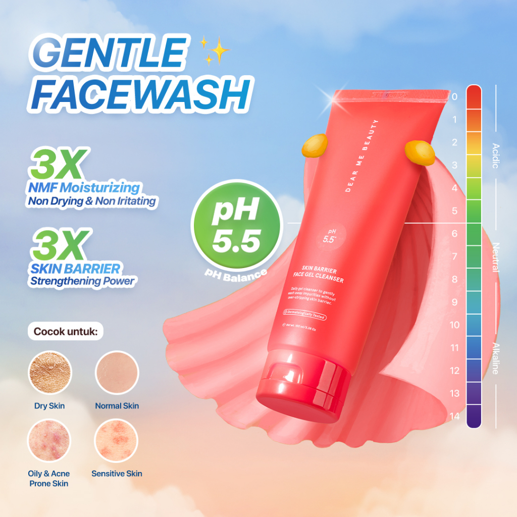 Garland Cantik Indonesia Dear Me Beauty Skin Barrier Face Gel Cleanser