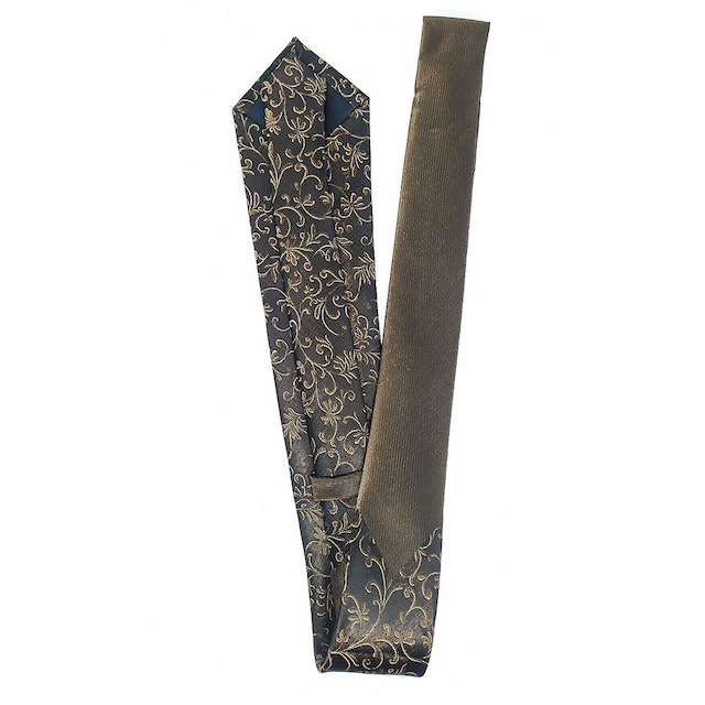Brown Gold Half Batik Neck Tie 2