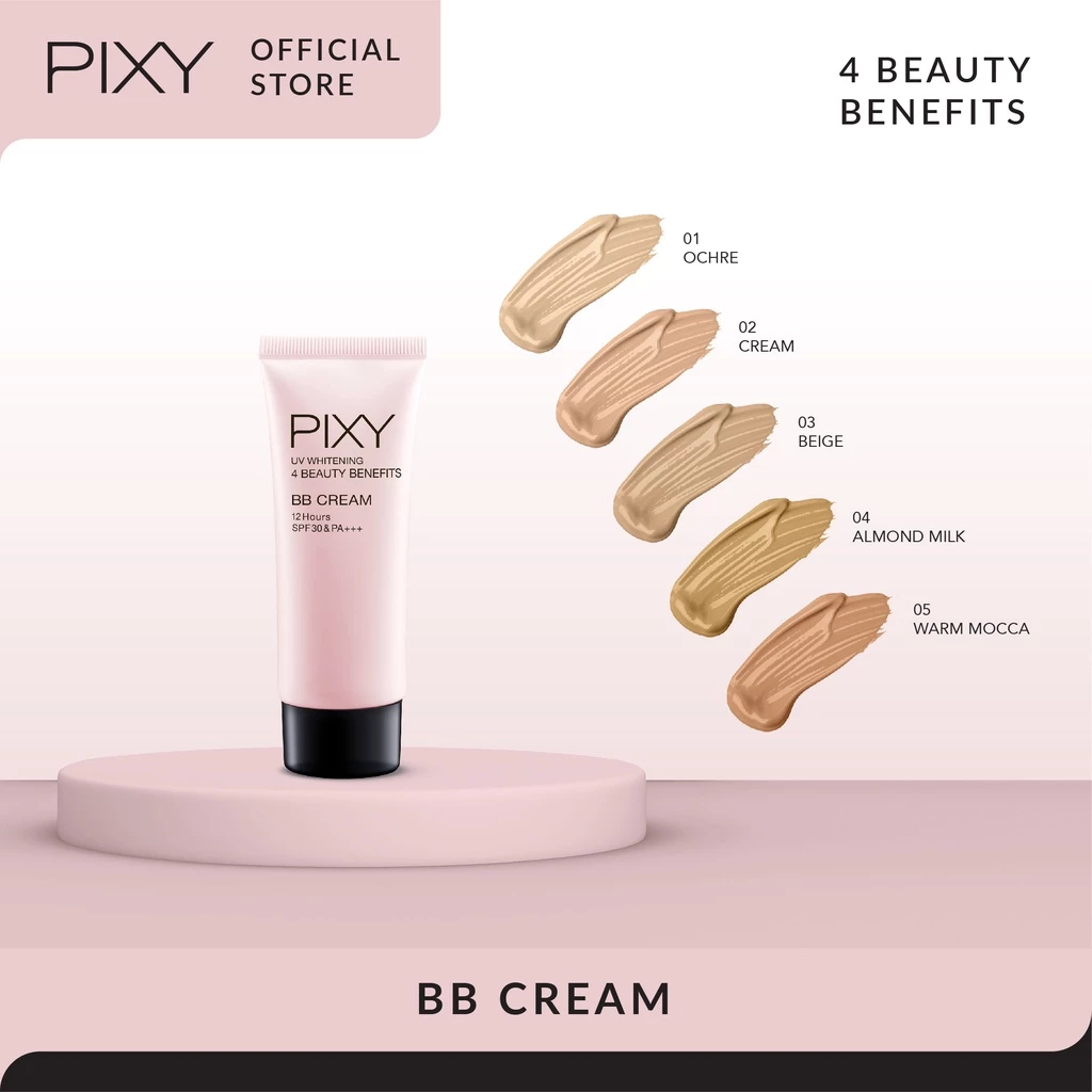 Mandom Indonesia PIXY UV Whitening 4 Beauty Benefits BB Cream