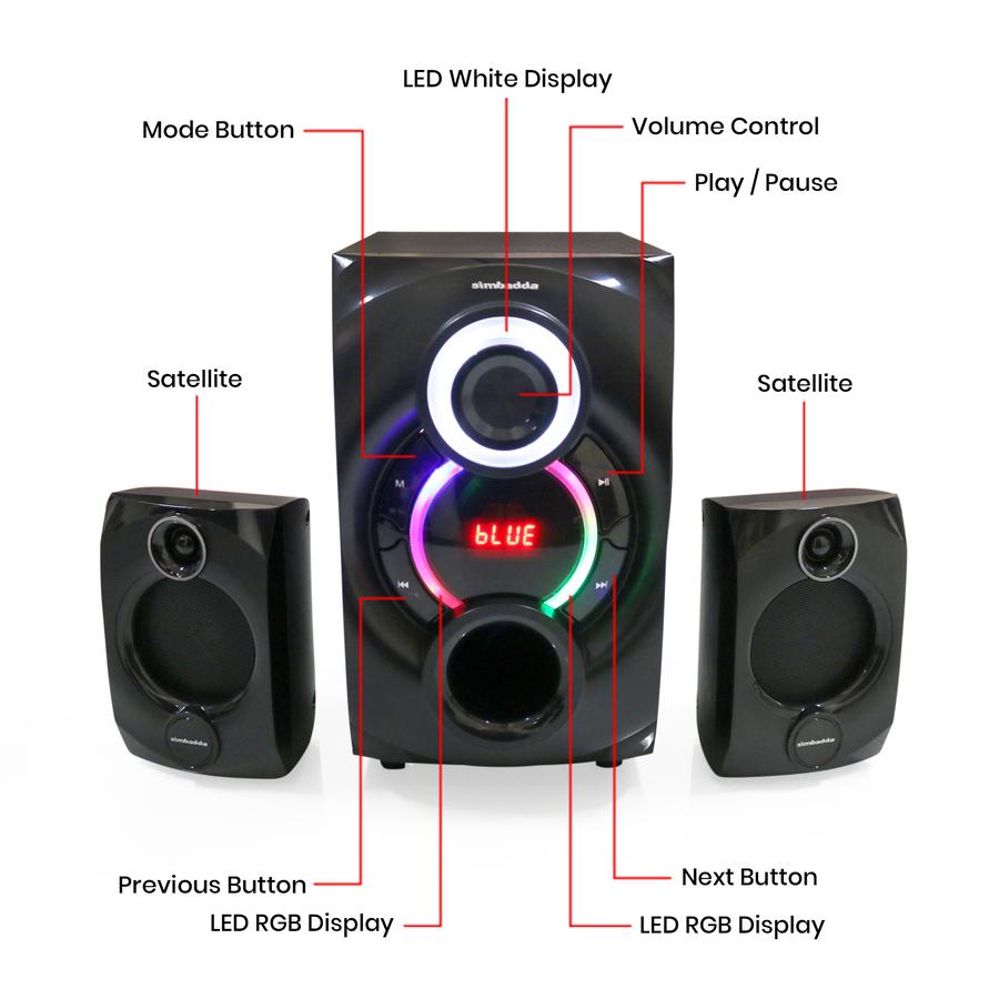Simbadda Group Simbadda® 2.1 Multimedia Speaker  CST 7000N+