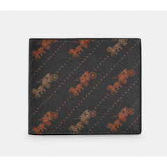 Id Billfold Wallet With Horse And Carriage Dot Print