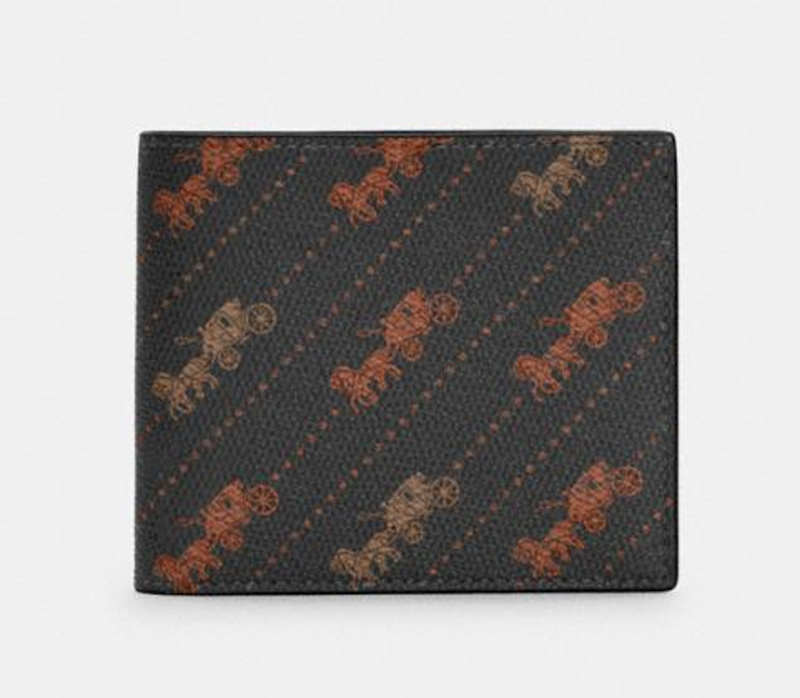 Id Billfold Wallet With Horse And Carriage Dot Print 1