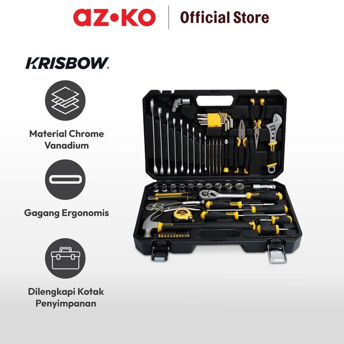 Krisbow Indonesia Krisbow® Multipurpose Hand Tool Set 63 Pcs