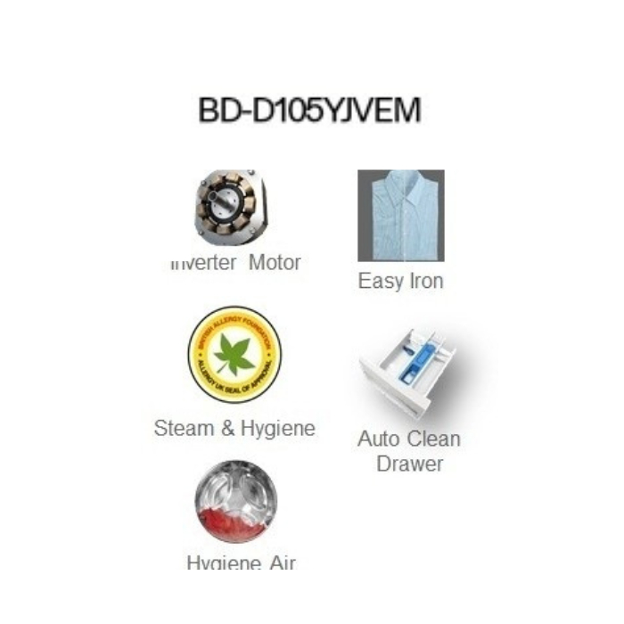 Hitachi Hitachi Front Loading 10.5kg / 7kg BD-D105YJVEM