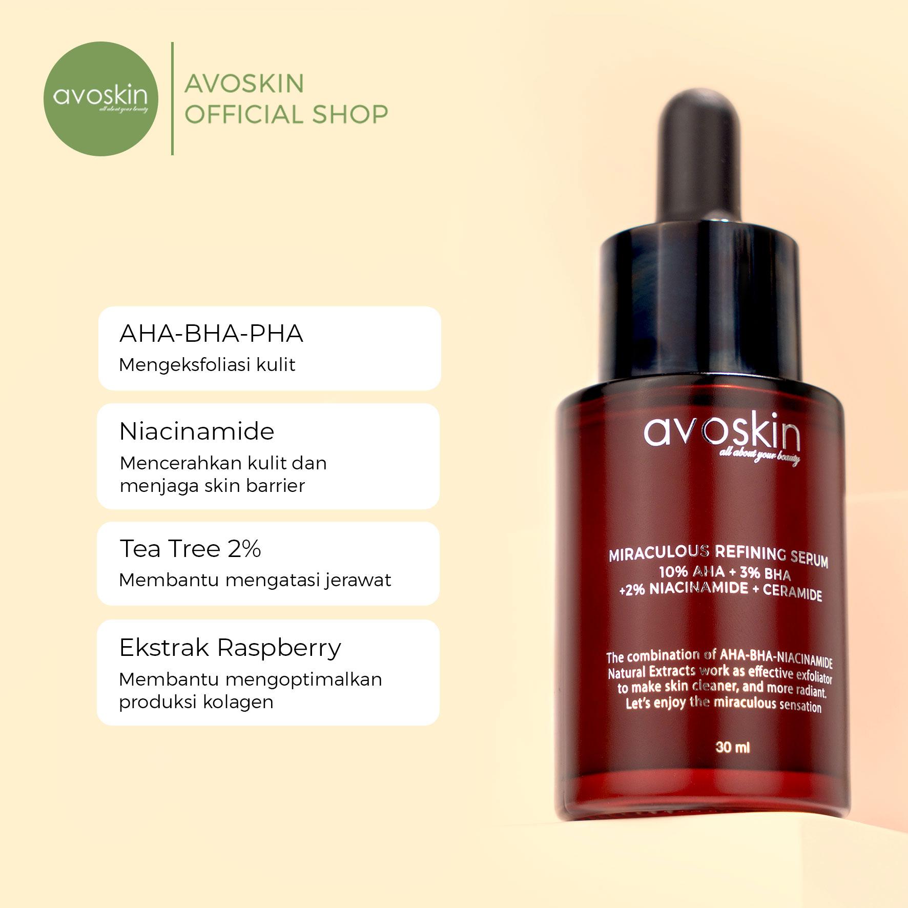 AVO Innovation Technology Avoskin Serum Miraculous Refining AHA BHA