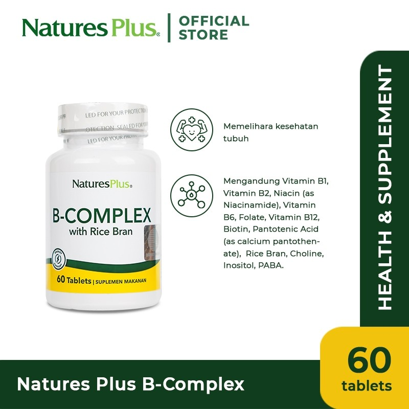 Natural Organics NaturesPlus B-Complex with Rice Bran