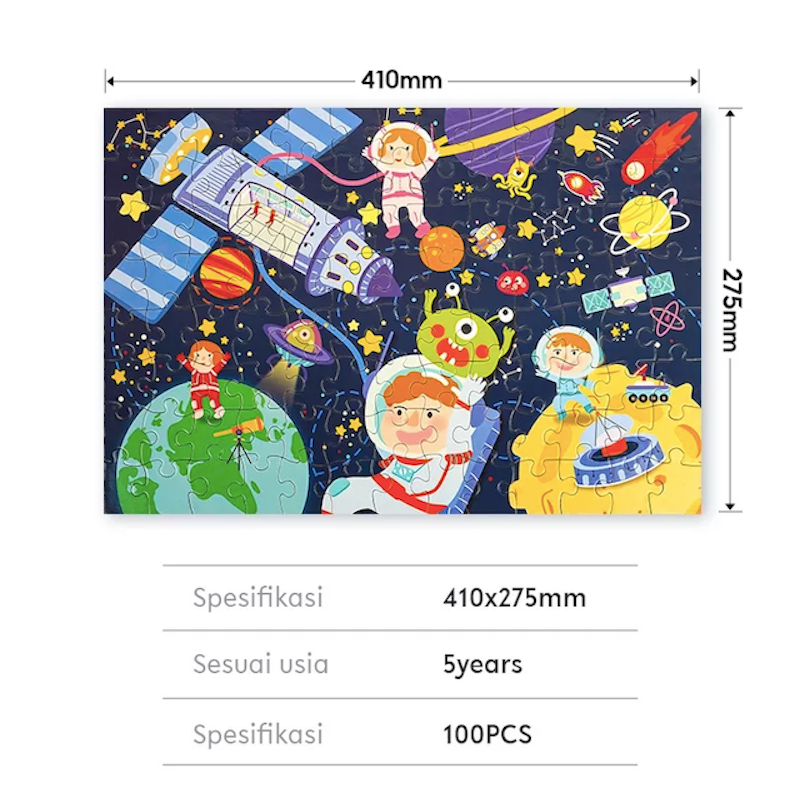 Puzzle 100 pcs Exploring the Universe Mainan Anak 5